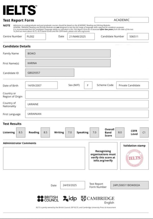 IELTS Certificate Without Exam